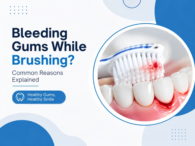 Bleeding Gums While Brushing? Common Reasons Explained by Kutumb Dental Ghaziabad bleeding gums ghaziabad
