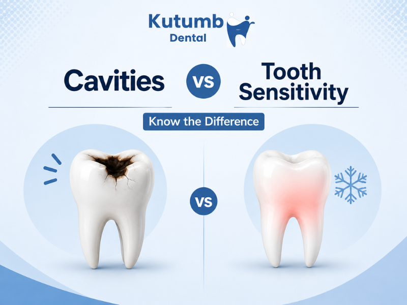 Cavities vs Tooth Sensitivity: How to Tell the Difference Before It Gets Worse | Kutumb Dental